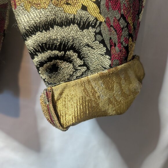 Vintage CHICO"S Design Tapestry Jacket 90s Silk Print US Size 8 - Picture 12 of 12